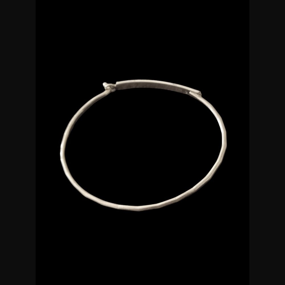 925 Sterling Silver Motivational Choose Joy Size 6.75 Bangle Bracelet